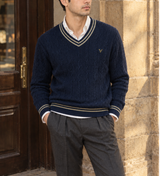 The Camden V-Neck (Navy) - image 1