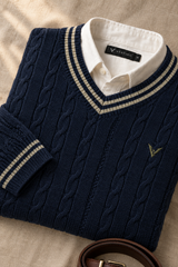 The Camden V-Neck (Navy) - image 2
