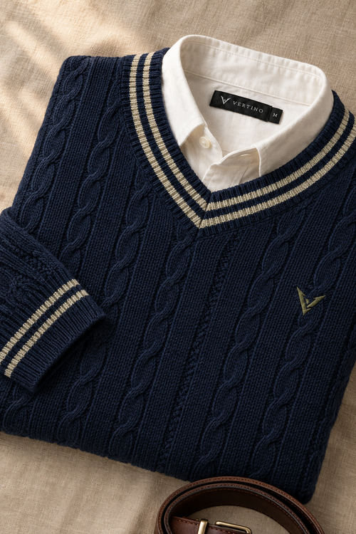 The Camden V-Neck (Navy) - image 2