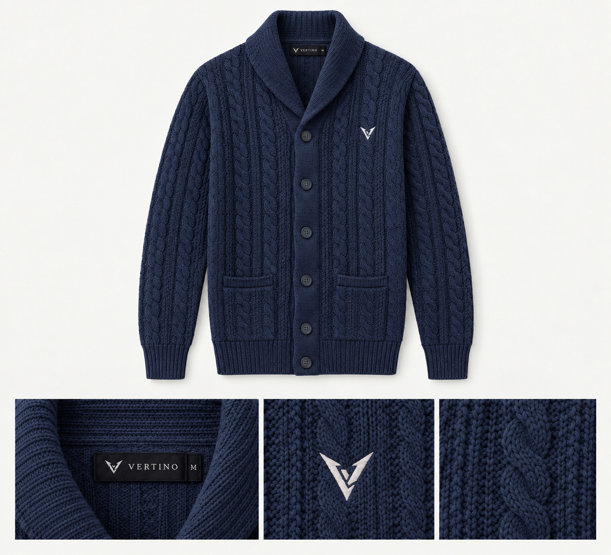 The Ashford Cardigan in Navy